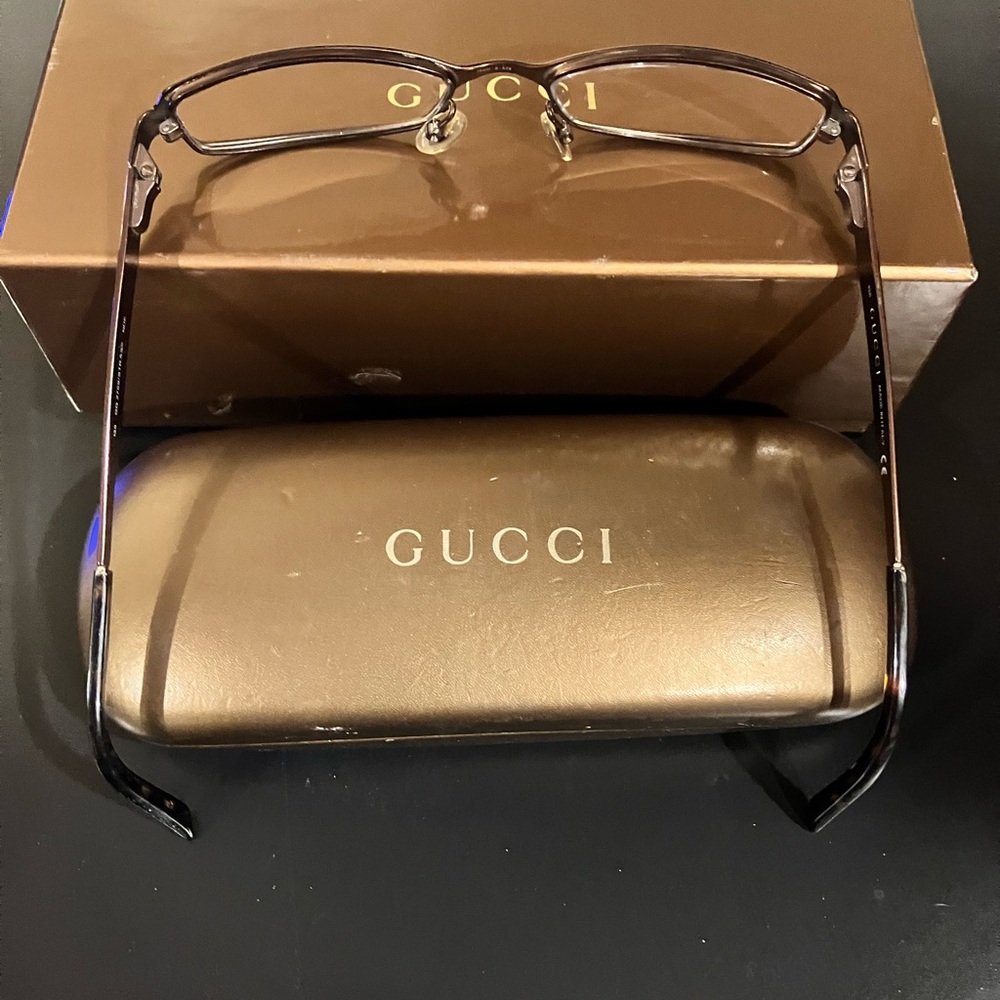 🎈🍃 GUCCI | GG 2769 / Strass Eyeglasses, Case & Box Bronze Italy - Picture 7 of 15